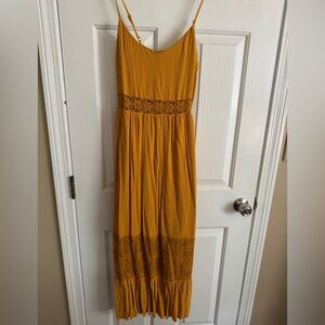 SHEIN maxi dress with mustard ladies size small